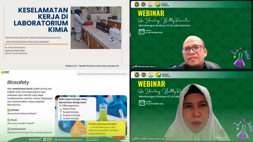 Strengthening Laboratory Safety Culture, FP USU Holds “Safe Laboratory, Healthy Researcher” Webinar